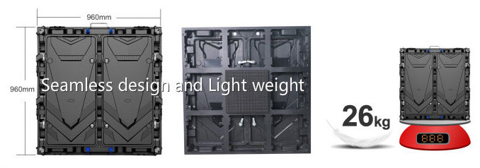 960x960mm front service LED display