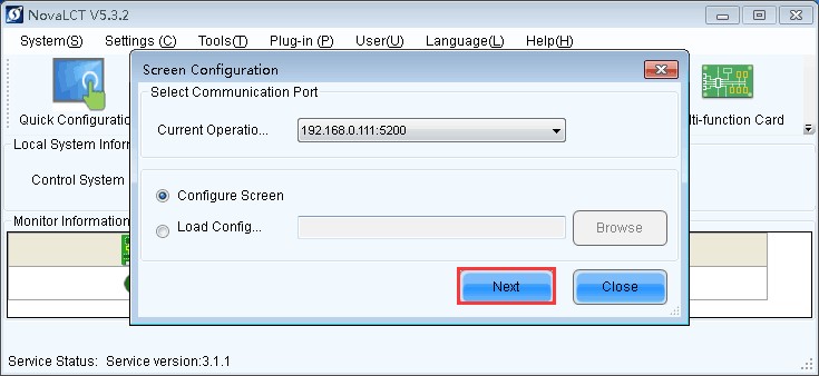 Novastar NovaLCT Screen Configuration Setting
