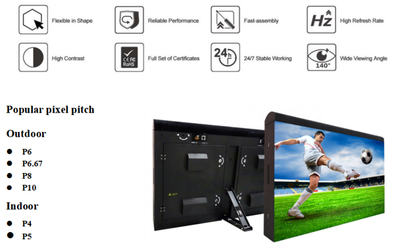 steel led display cabinet