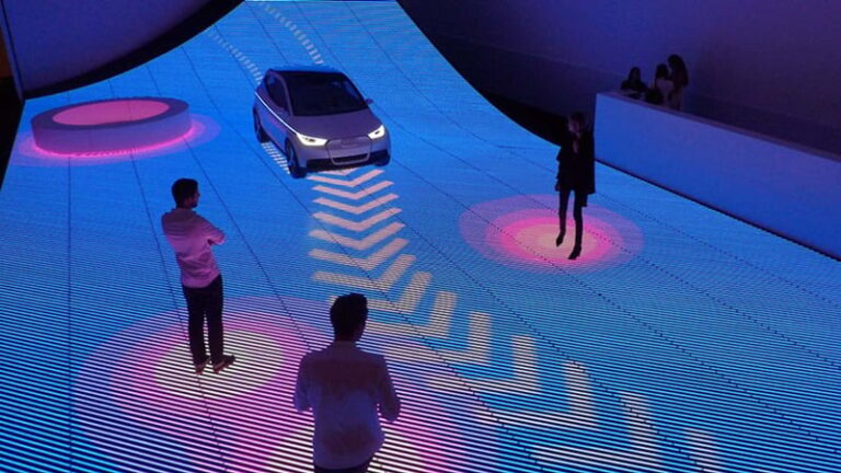 Interactive LED floor exhibition