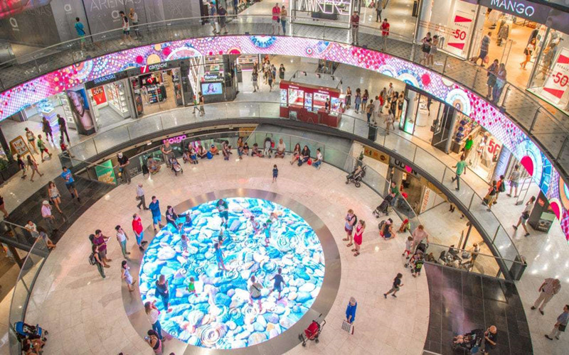 Shopping mall LED interactive floor