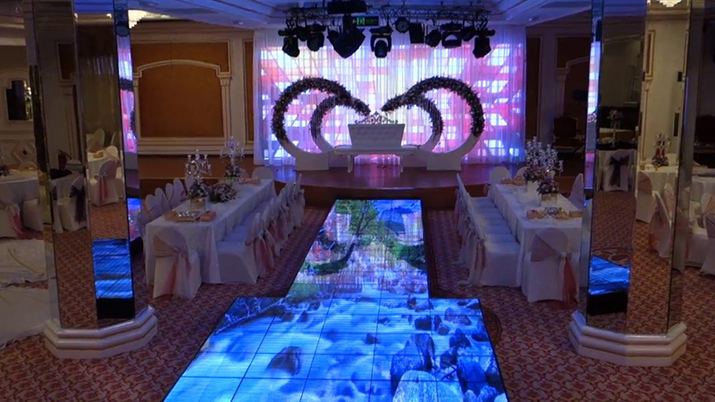 wedding LED floor screen case