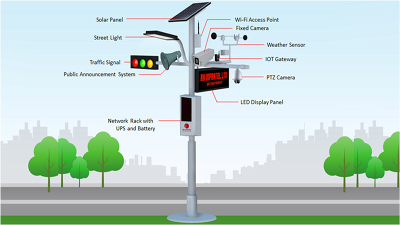 Smart street light pole