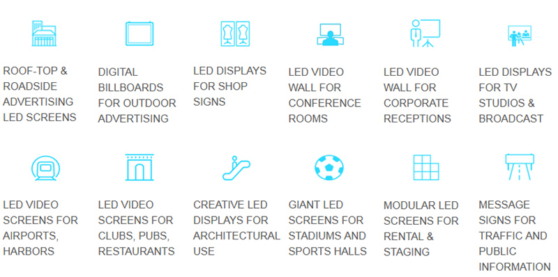 applications for LED display boards