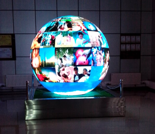 Led spherical screen