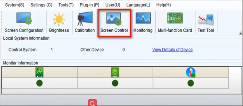 led screen control