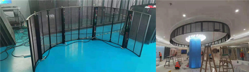 Curved transparent LED Display