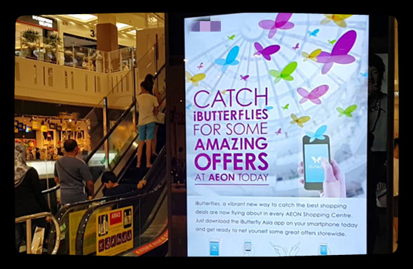 digital advertising screen for shopping mall