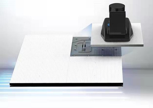 LED floor display with front maintenance