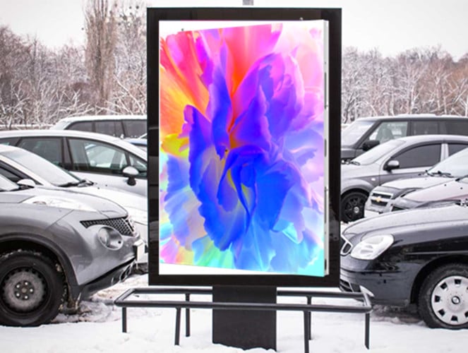 Parking lot billboard