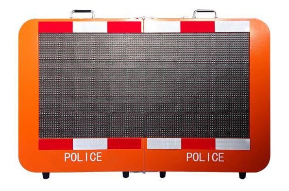 fold-able portable led display for traffic directions
