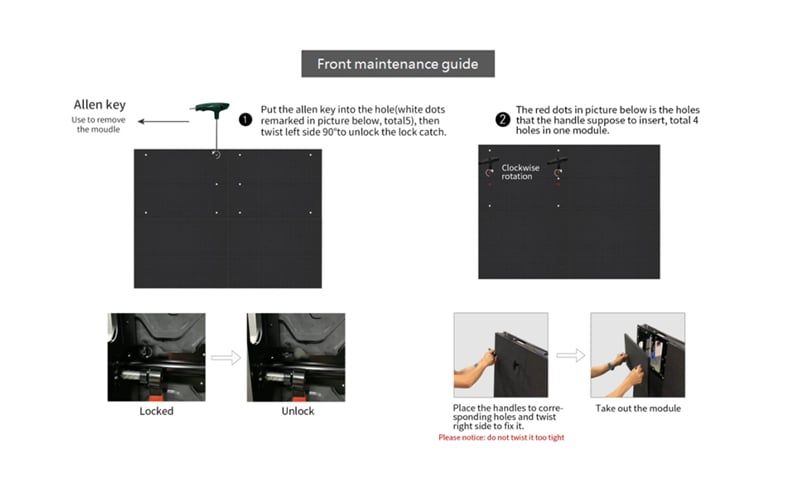 OF800 LED display maintenance