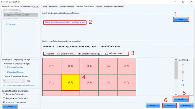 novastar calibration adjustment
