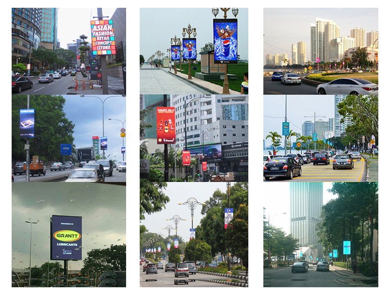 street pole led display cases