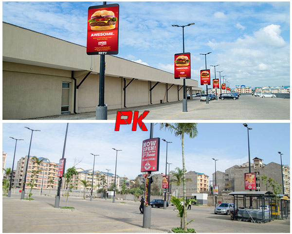 outdoor street pole led display