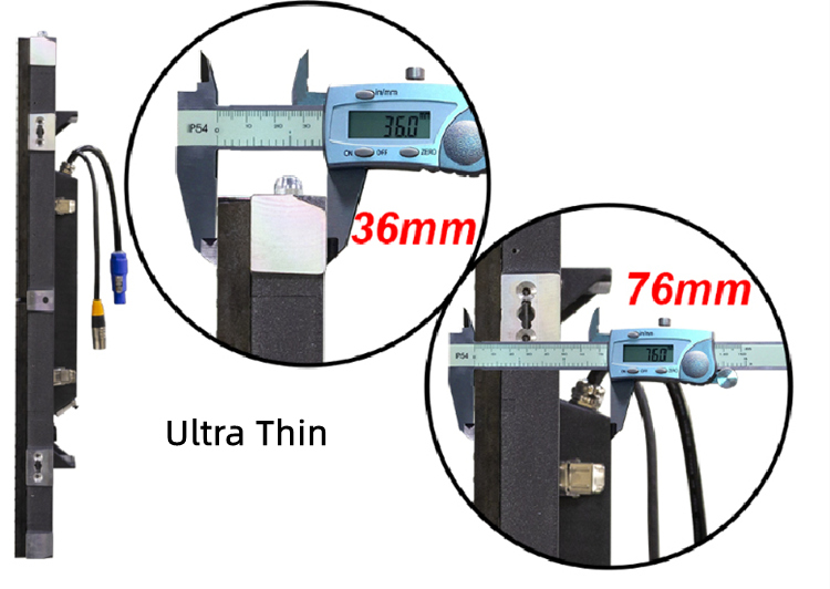 transparent led wall cabinet