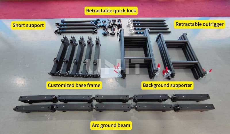 LED wall ground support parts