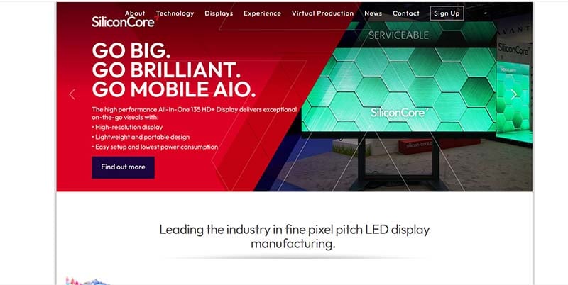SiliconCore LED display supplier