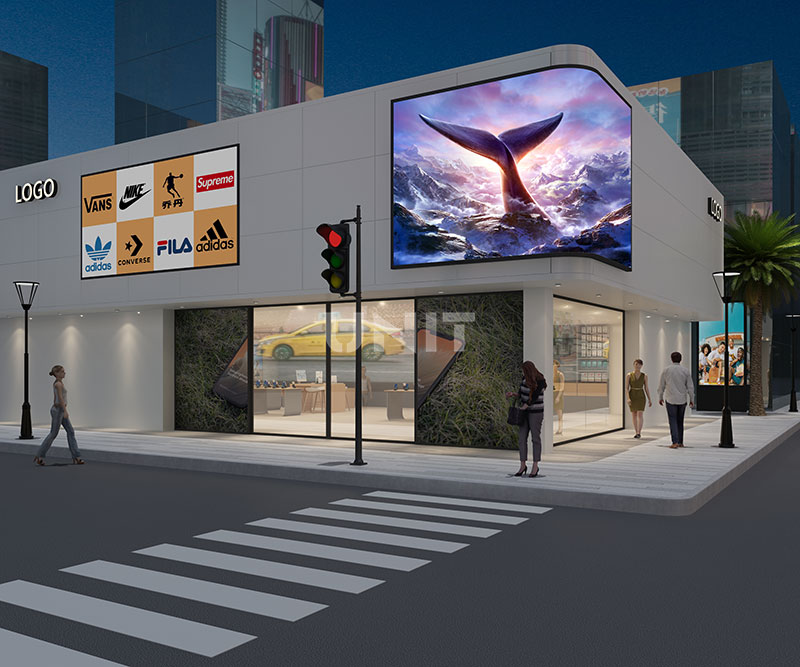 curved LED display in shopping mall (1)