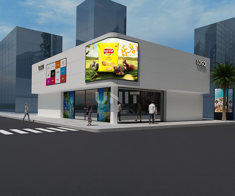 curved LED display in shopping mall (2)