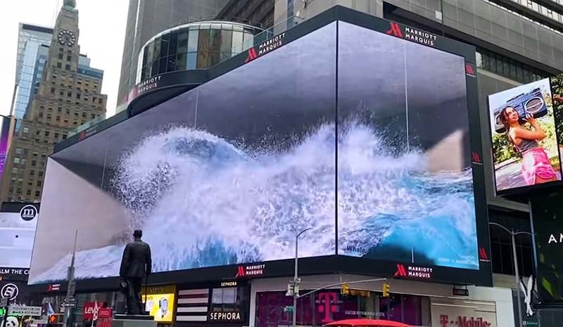 New York Marriott Marquis large led screen