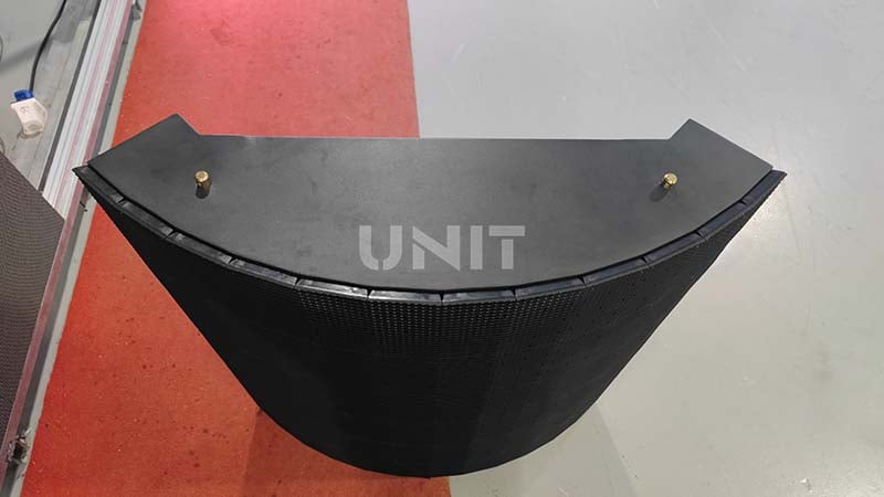 curved iron cabinet - top side