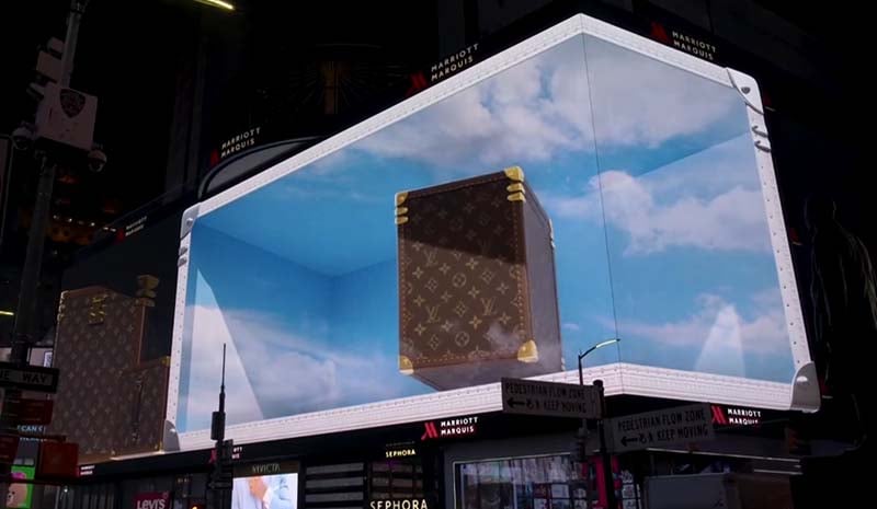 Louis Vuitton 3D advertising examples