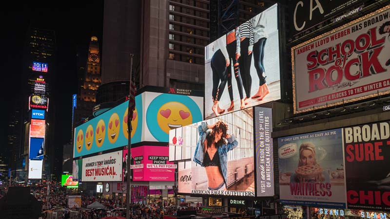 new york full color LED displays