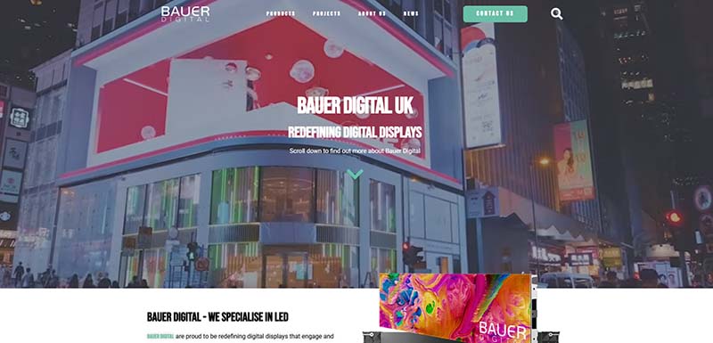 Bauer Digital LED wall manufacturer