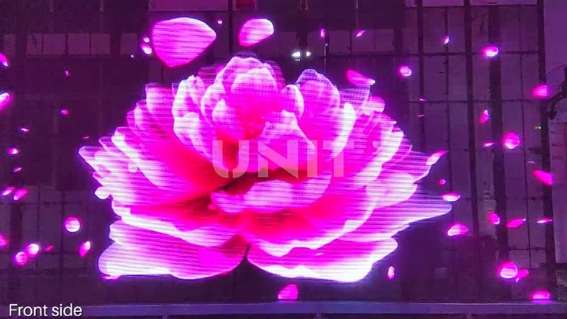 see through led display front view