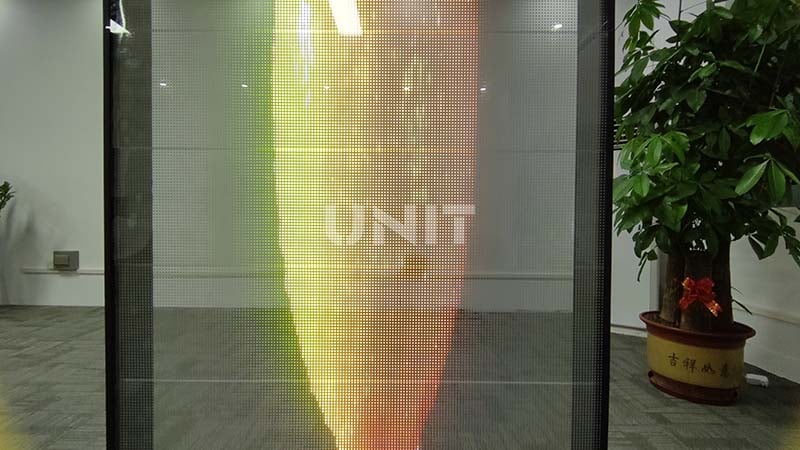 transparent film led poster screen