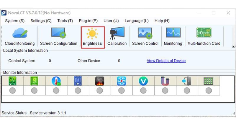 LED Display Brightness Manual Adjustment via NovaLCT
