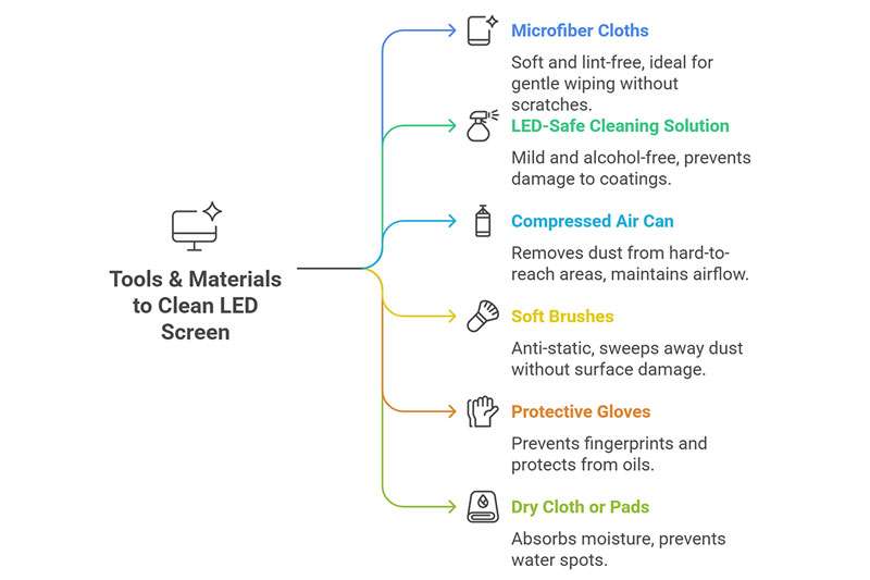 What You Need for LED Screen Cleaning - Tools and Materials