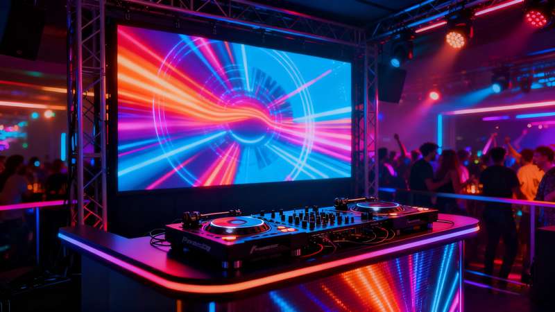 Nightclub DJ Booth LED Screens