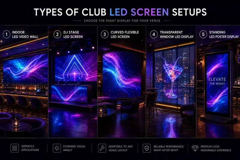 various types of nightclub LED screen